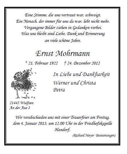 Mohrmann Ernst