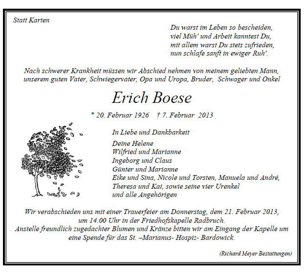 Boese Erich