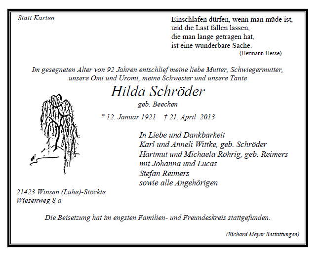 Schröder Hilda