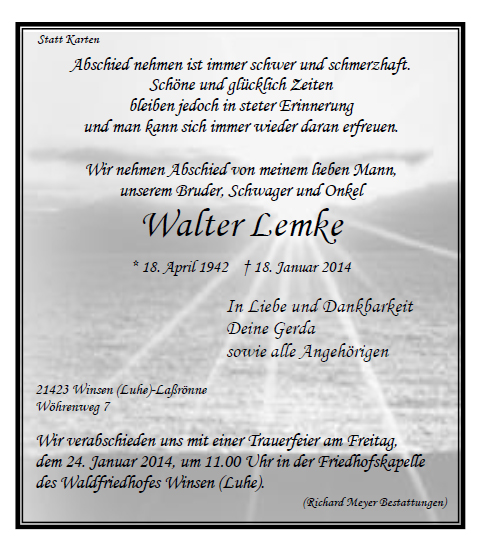 Walter Lemke