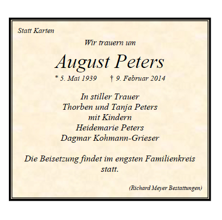 Peters August