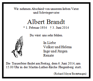 Brandt Albert WA