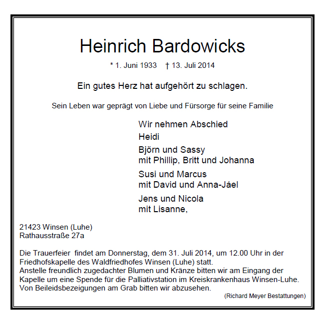 Bardowicks Heinrich