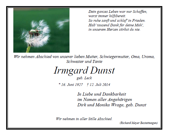 Dunst Irmgard