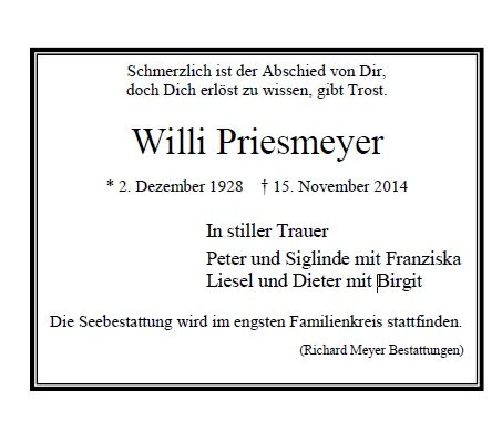 Priesmeyer Willi