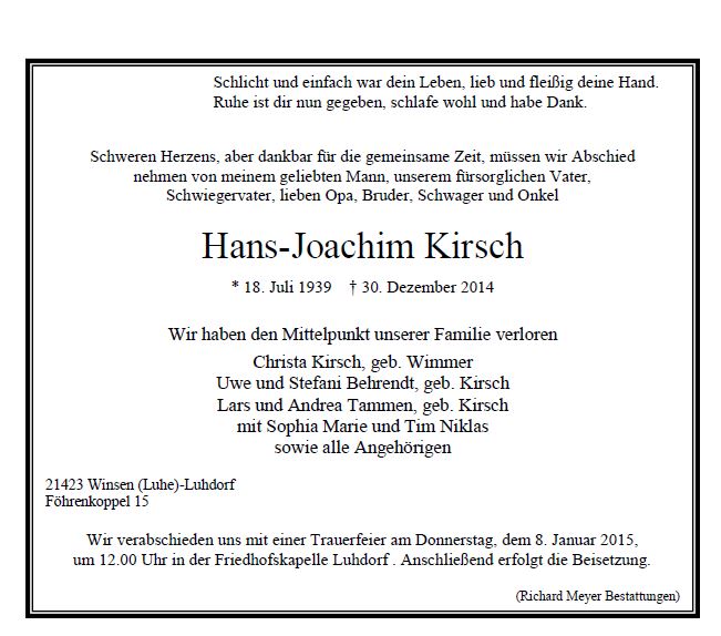 Kirsch Hans Joachim