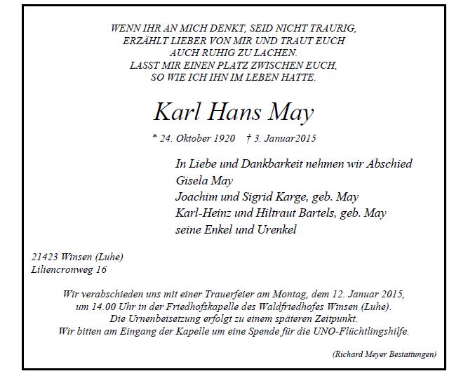 May Karl Hans