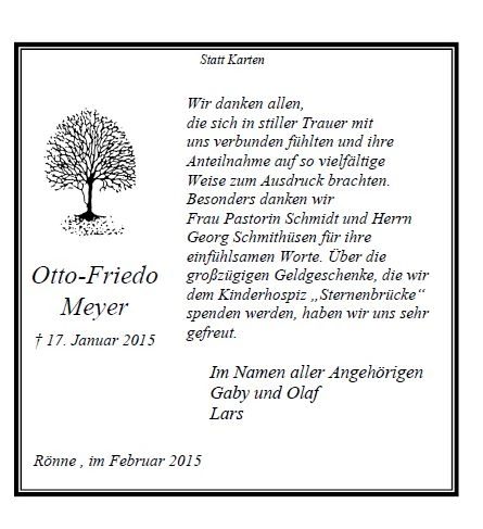 Meyer Otto Friedo Trauerdank