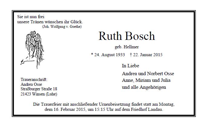 Bosch Ruth