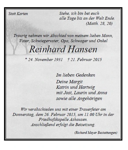 Hansen Reinhard