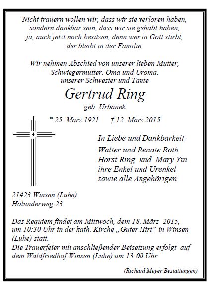 Ring Gertrud