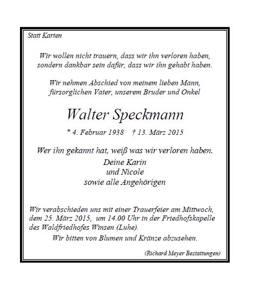 Speckmann Walter