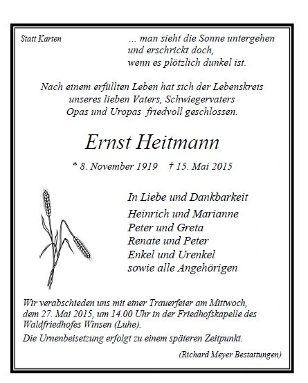 Heitmann Ernst