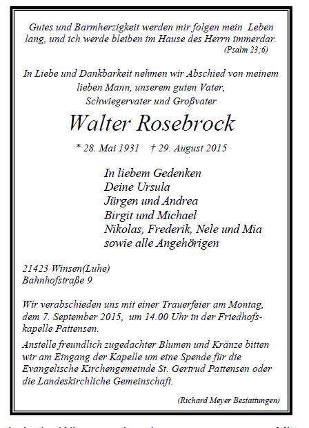 Rosebrock Walter