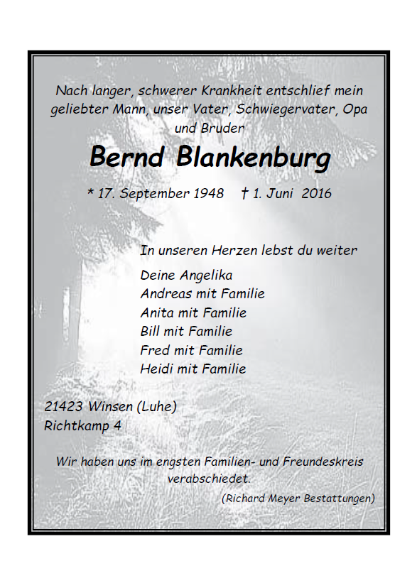 Blanckenburg Bernd